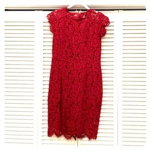 Burgundy lace dress